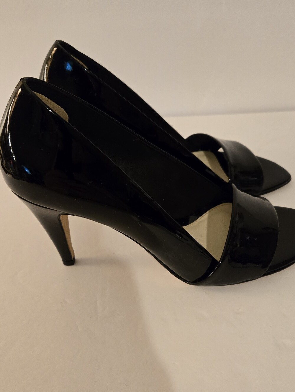 Antonio Melani Womens Jem Black Patent Leather Peep Toe Heels Size 8.5M - Picture 4 of 10